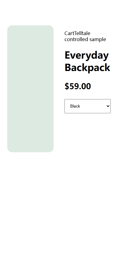 Representative product page · Mobile viewport after the controlled change